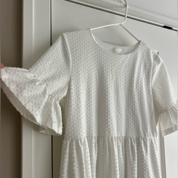 White mini polka dot dress - Picture 3 of 5